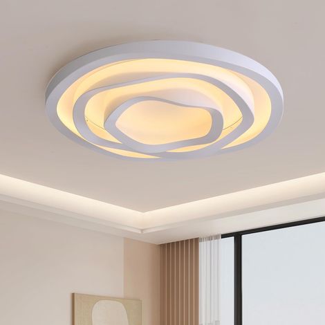 Fleur Plafonnier LED Moderne Blanc,Lustre Moderne (1/5)