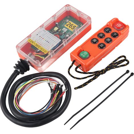 Télécommande industrielle sans fil 400 canaux, émetteur-récepteur de commande à distance, 12V-36V, interrupteur de contrôle pour machines (1/5)