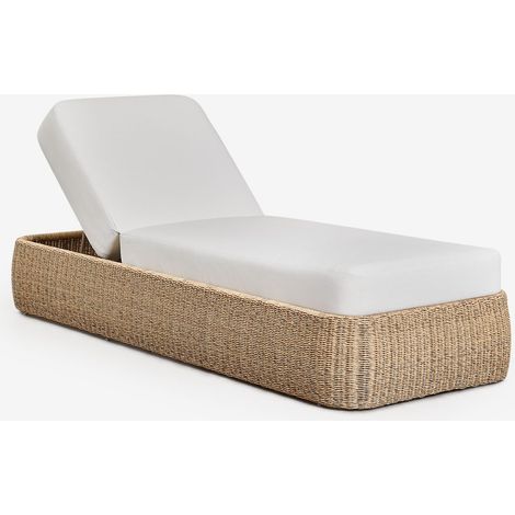 Pack de 2 tumbonas reclinables en ratán sintético y hierro Leilan SKLUM              (1/5)
