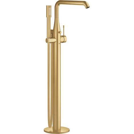 Grohe Essence - Badewanne Einhebelmischer, Bodenmontage, Cool Sunrise gebürstet 23491GN1 (1/10)