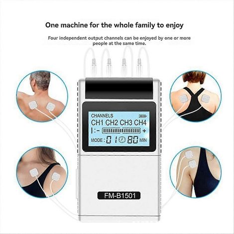 EMS (stimulateur musculaire électromusculaire) avec 15 modes TENS (appareil de massage à impulsions thérapeutiques) pour le soulagement de la douleur et les soins de santé. (1/5)