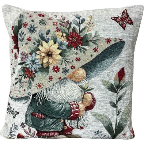 Federa Cuscino Arredo Casa Fodera Tessuto Cinigliato Elfo Primavera, misura40x40coloreElfo Primavera (1/4)