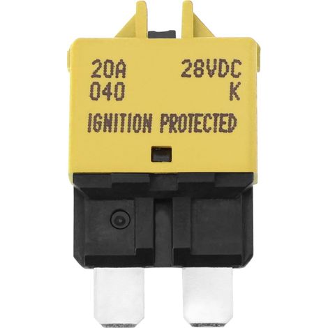 1PC Fusible pour Lame de Disjoncteur 20A Disjoncteur Réinitialisable Fusible à Réinitialisation Manuelle Disjoncteur pour Automobile Camion Boat (1/5)