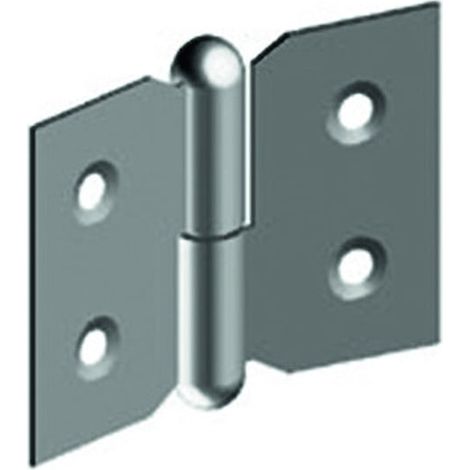Paumelle de meuble acier nickelé 50 x 40 mm droite - MONIN