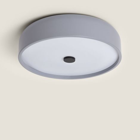 LED-Deckenleuchte 24W Metall Ø350mm CCT Wählbar Eyelight Dunkles Grau