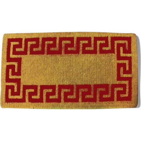 Zerbino tappeto imperiale rosso in cocco annodato a mano con spessore 38 mm - 50x100 cm