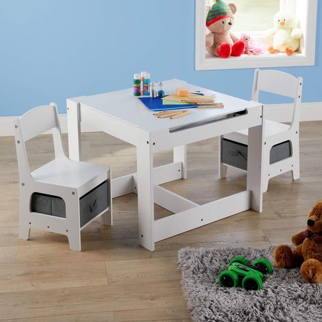Kids Childrens Learning Activity Drawing Table Chair Set Top Playroom Furniture (1/5)