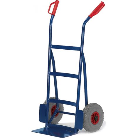 Rollcart Sackkarre -965- mit nach hinten gewölbtem Flacheisen an Schaufel 1200mm hoch Vollgummi
