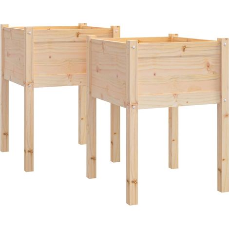 Maison Exclusive - Pflanzkübel 2 Stk. 50x50x70 cm Massivholz Kief (1/5)