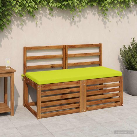 vidaXL Coussin de banc SOEST 100 % polyester Vert vif. 110 x 50 x 5 cm (1/5)