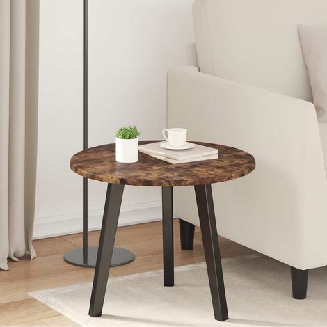 Plateau de table Ø 50 × 1,5 cm Rond Bois d'ingénierie - chêne fumé