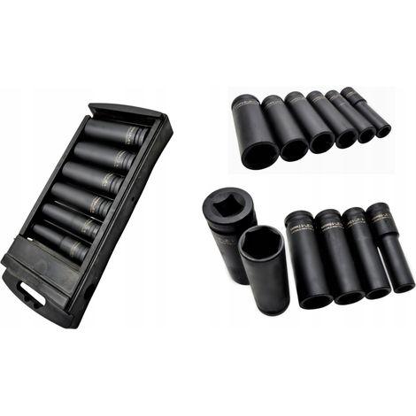 Juego de vasos de impacto largos de 1/2" (10-21 mm), 6 unidades, Falon-Tech (1/5)