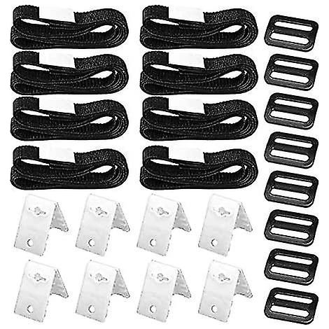 Kit de 8 fixations pour enrouleur de couverture de piscine - Accessoires de rechange pour système d'enrouleur mobile, bâches et couvertures de piscine (1/5)