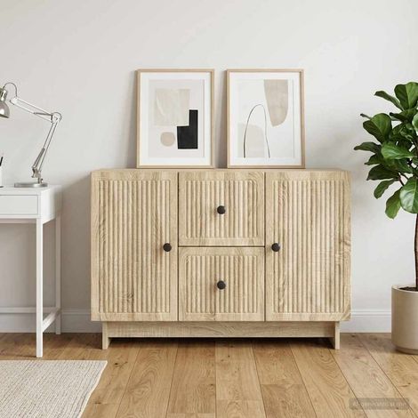 Aparador Roble Sonoma 89 x 34,5 x 60 cm Madera de Ingeniería (1/4)