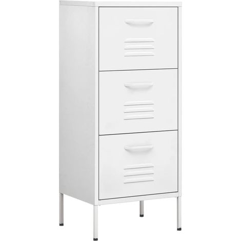 vidaXL Armadietto Bianco 42,5x35x101,5 cm in Acciaio