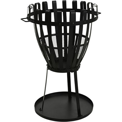 Brasero corbeille métal D54 noir Ambiance (1/3)