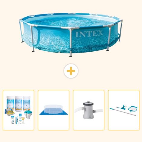 Intex Piscine Tubulaire Ronde - 305x76 cm - 5-pièces S20967 (1/3)