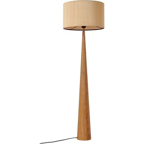 [NEUWERTIG] B-Ware Lucande Stehleuchte Lampe Fabrena Naturfarben Bambus Höhe 138cm E27 Led Leuchte