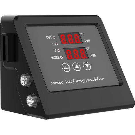 Boîte de commande de machine de presse à chaud multifonctionnelle, contrôleur numérique LED pour T-shirts/assiettes/casquettes/tasses, impression par sublimation par transfert pivotant (1/5)