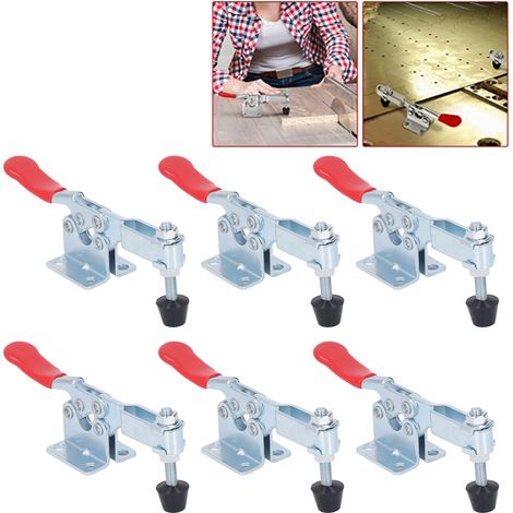 Lot de 6 pinces horizontales à serrage rapide manuelles GH-201B pour outils et visserie (1/5)