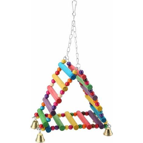pair Échelles d'oiseaux colorées, échelle, Jouets de Perruche en Bois pour Oiseaux