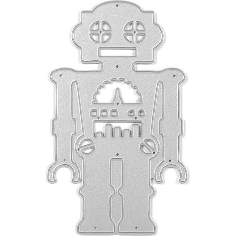 Emporte-Pièce Métal Robot - Découpe Acier Carbone Scrapbooking Carte Album - Loisir Créatif DIY - 1 Pièce (1/2)