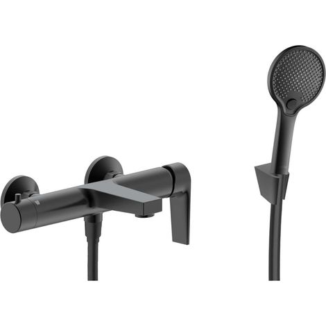 kielle Harmonia I - Miscelatore per vasca con accessori EcoSpare, nero opaco 10332SN24 (1/5)