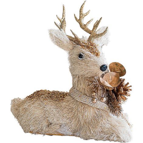 Statue de renne en mousse, ornement de cerf de noël, pour la décoration de la maison de vacances (1/5)