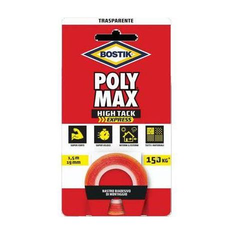 4,0 x BOSTIK POLYMAX HIGH TACK RUBAN ADHÉSIF DOUBLE FACE