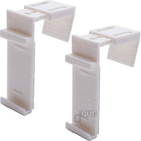 Crochets pour stores plissés sans perçage, supports et fixations faciles à installer pour stores plissés (10 pièces)
