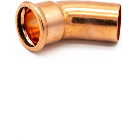 PrimaPress 45° Copper Street Elbow Fitting, 42mm - WRAS Approved (1/2)