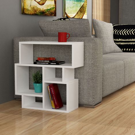 Decortie Karma Modern Beistelltisch Weiß Mehrzweck mit Kreativität H 60.5cm (1/3)
