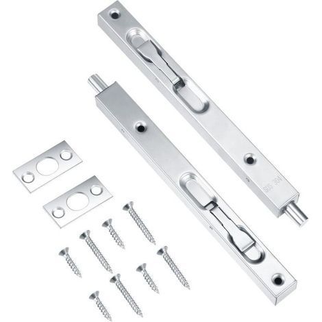 2 Pieces Hidden Door Latch Security Bolt, Lever Handle Sliding Latch, Concealed Door Latches and Bolts (1/5)