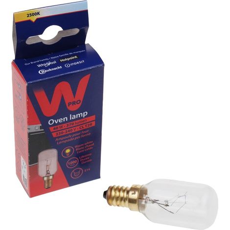 Wpro - lámpara para horno - t29 e14 40w - c00863214 - 8053190526562