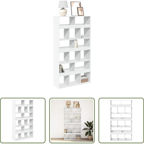 Bücherregal Weiß - Bücherregal Weiß 100x33x187,5 cm Holzwerkstoff (1/5)