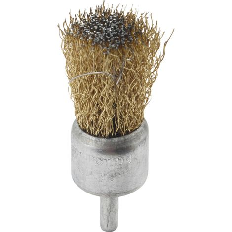 Paquet 15 brosses boisseau fil acier 1/4 tige 5 tailles pour projet nettoyage (1/5)