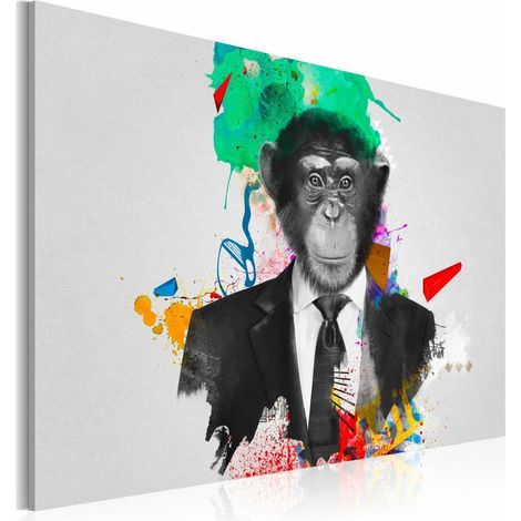 Tableau monsieur le singe - 90 x 60 cm (1/4)