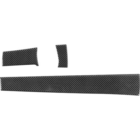3-teiliges Mittelkonsolen-Zierleisten-Set aus echtem Carbonfaser, Armaturenbrettaufkleber, kompatibel mit Honda Civic 2016-2019 (1/5)