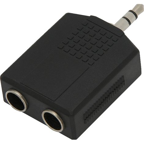 DIVISOR DE CONECTOR DE 3,5 mm - DOS TOMAS ESTÉREO DE 6,3 mm