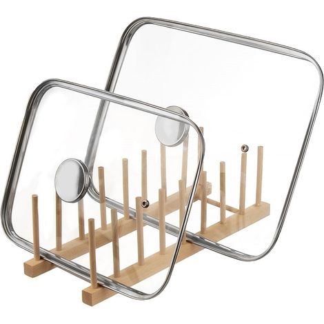 Coperchio e supporto per piatto in legno 35,5x13,5x11 cm (1/5)