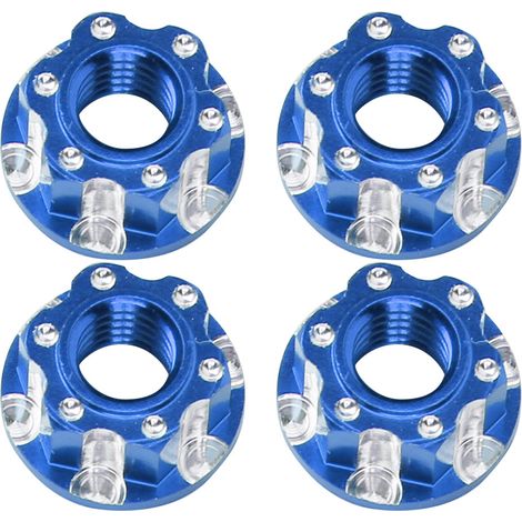 4 pièces écrous hexagonaux M4 en alliage d'aluminium bleu foncé pour voiture RC HSP Sakura D3 D4 1/10 (1/5)