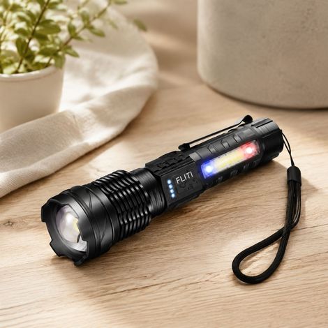 HOSONIC A76 LED Flashlight, 20000 lumens, 500m beam distance, USB-C, 7 modes, clip, camping, emergency (1/5)