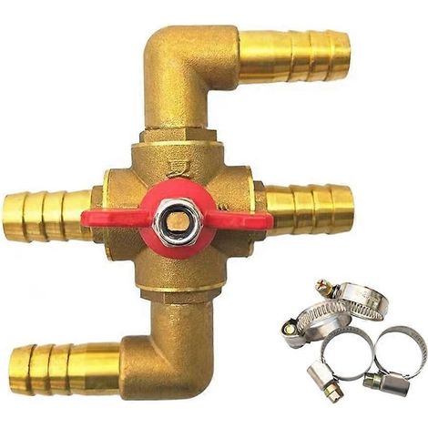 Vanne de régulation d'eau manuelle intégrée à quatre voies pour automobiles, vanne de chauffage d'eau en cuivre pur pour camions (1/5)