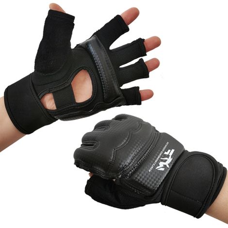 1 paire de gants de boxe (noirs) taille M (hauteur 145-160 cm) (1/5)