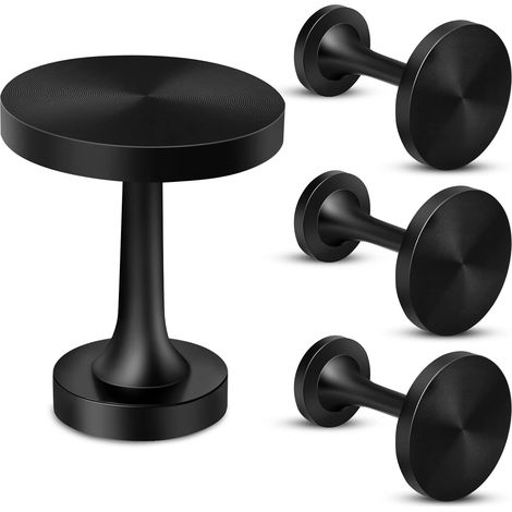 Set di 4 fermatende decorativi rotondi in metallo per tende - Nero (1/5)