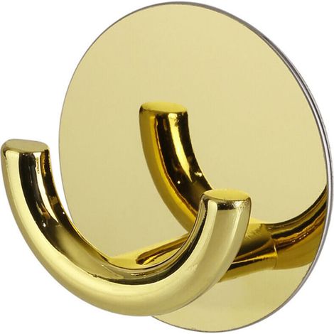 Bain Hanger, Crochet Mural Minimaliste Nordique CréAtif Cintre AdhéSif En Acier Inoxydable Alliage De Zinc Pour Porte De Salle De Bains Et Cuisine Gold (Doré) (1/5)