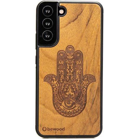 Holzhülle für Samsung Galaxy S22 Plus hamsa imbuia (1/3)