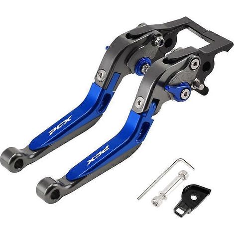Convient aux Honda PCX160 de 21 à 24 ans : freins à disque avant et arrière, freins modifiés, avertisseur sonore avec fonction de stationnement, poignée de frein à main (titane bleu titane). (1/5)