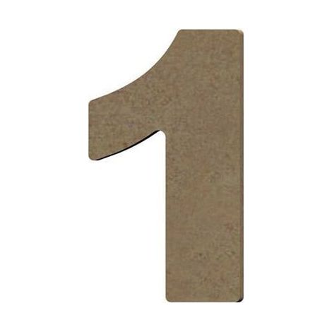 Chiffre 1 en bois MDF à décorer - 8 cm