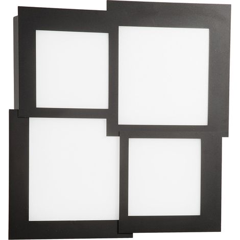 Plafonnier LED moderne design géométrique intérieur Passpartou Grande - Noir (1/2)